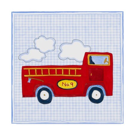 Trademark Fine Art Nancy Slocum 'Silhouette On Blue Gingham I' Canvas Art, 24x24 WAG01817-C2424GG